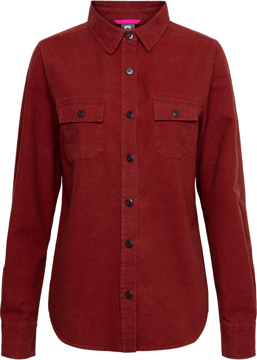 Narsaq Eqaluit Blouse Damesblouse lange mouw Dark Brick Bruin