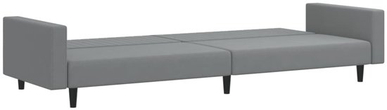 vidaXL-Canapé-lit 2 places - Velours - Gris clair
