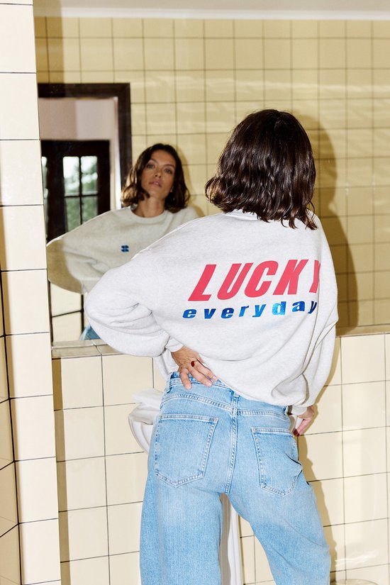Bibi Melange Lucky Everyday Sweater Oyster Melee