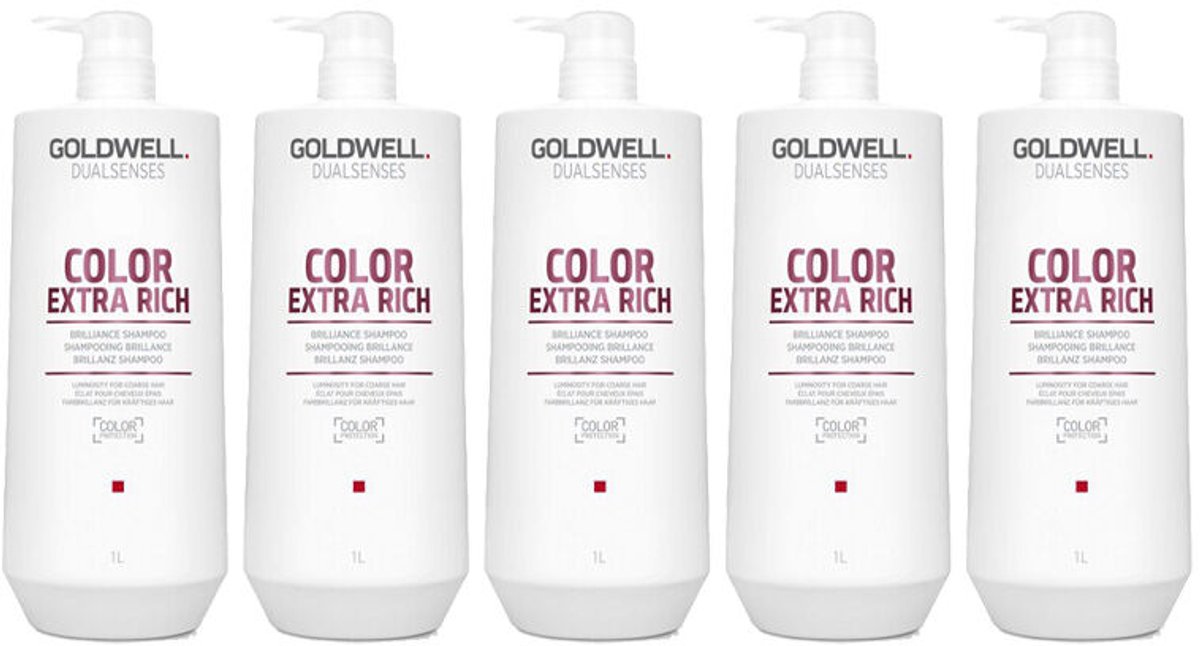 5x Goldwell Dualsenses Color Extra Rich Brilliance Shampoo 1000ml