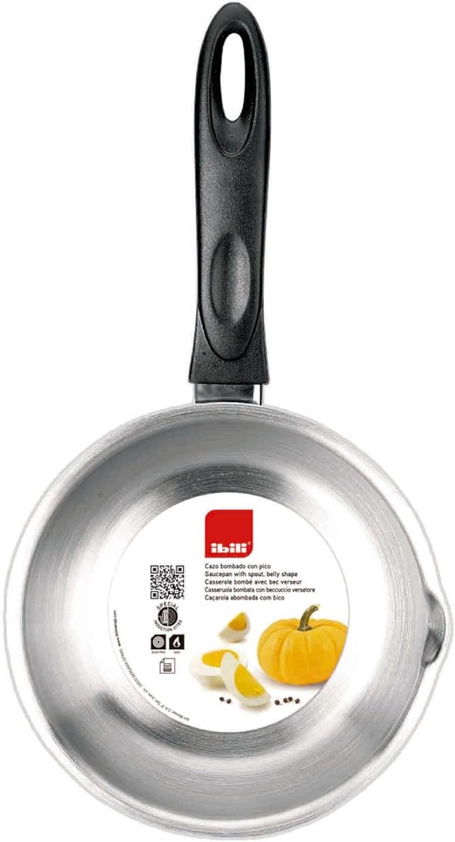 Klassieke RVS Steelpan met Schenktuit 16 cm - Geschikt voor Inductie
