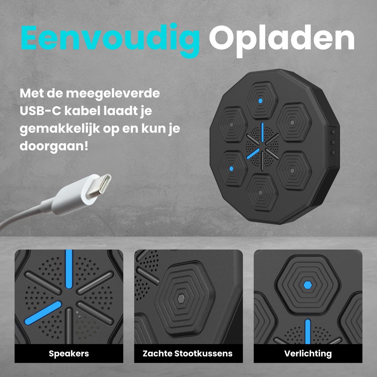 Müzikli Boks Makinesi Bluetooth Bağlantılı Spor ve Eğlence Cihazı