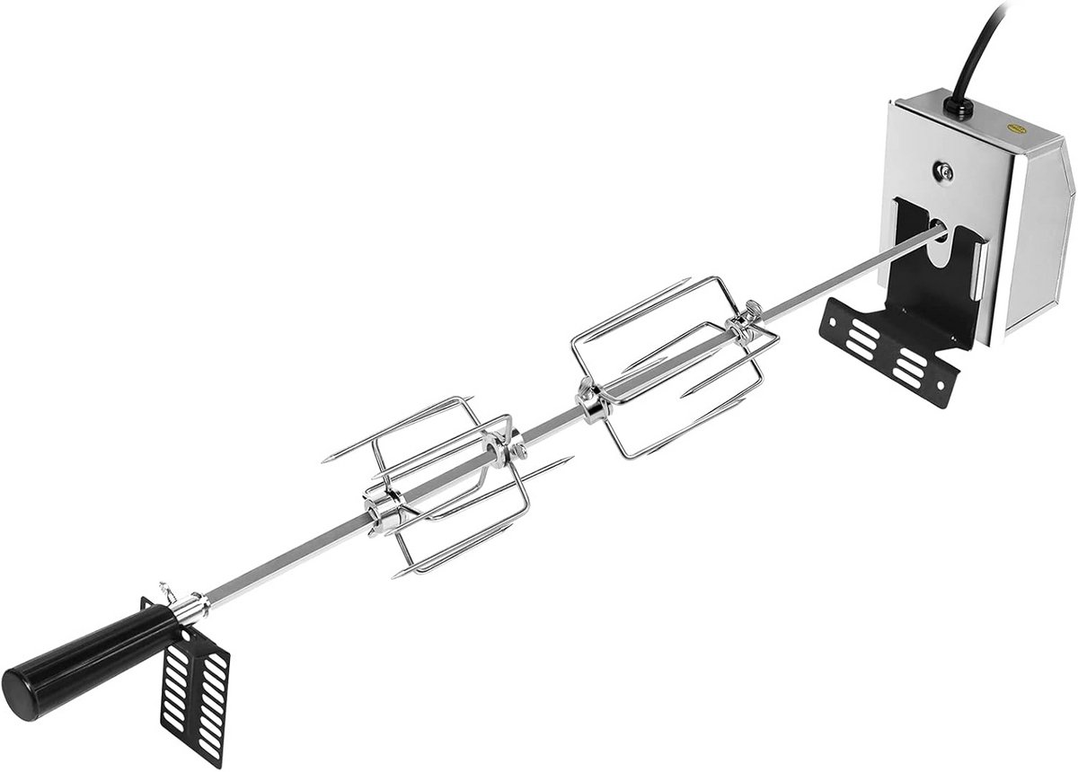 Universele Elektrische Rotisserie Spit Motor voor BBQ met Vleespennen (107 cm)