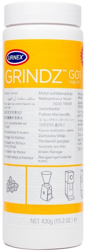 Urnex Grindz GO, reiniger voor koffiemolens, 430g.