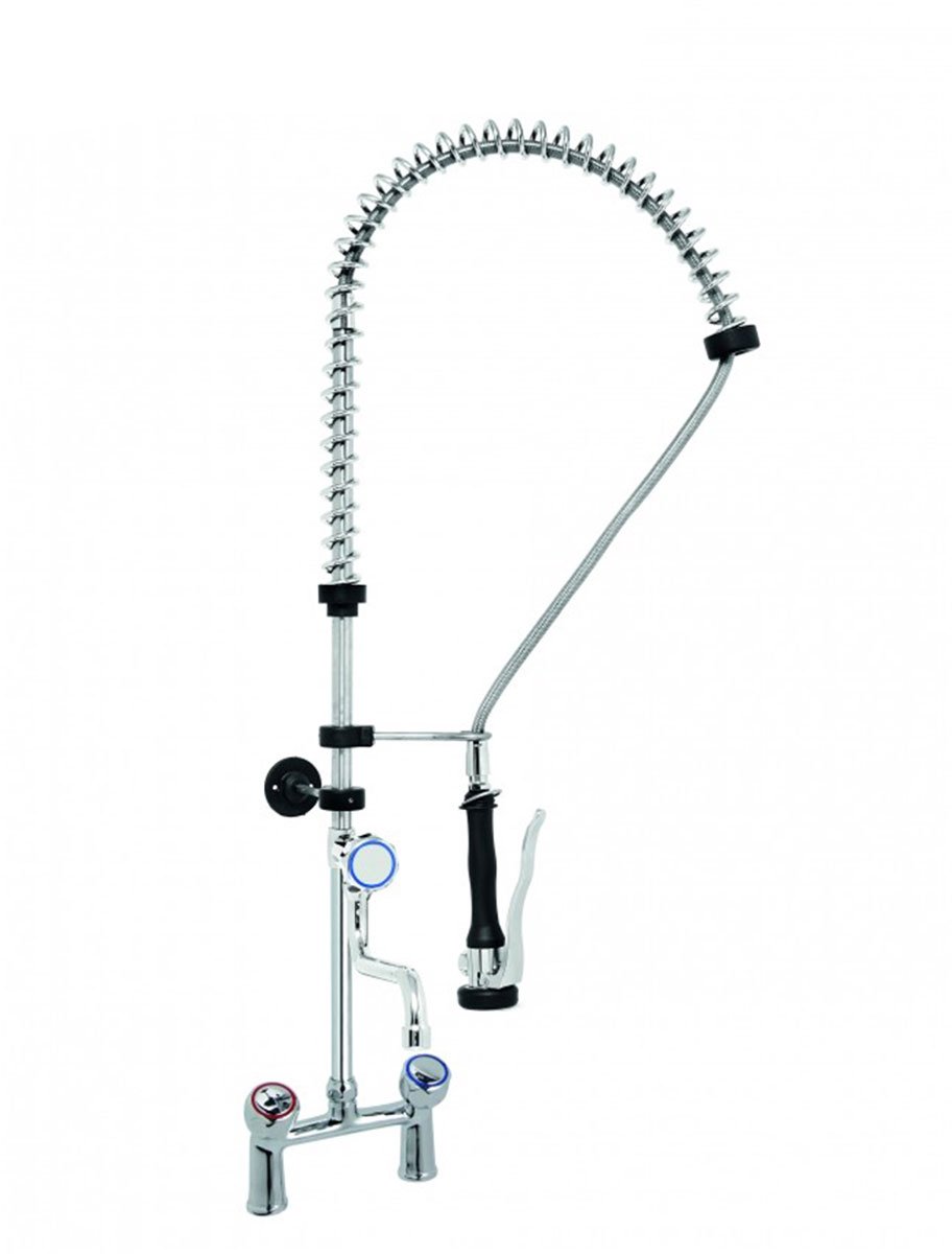 Monolith® - Professionele Horeca kraan - Voorspoeldouche - mengkraan - RVS / INOX spoelkraan - 36x18x107 cm (DxBxH) - 7 kg - 6794