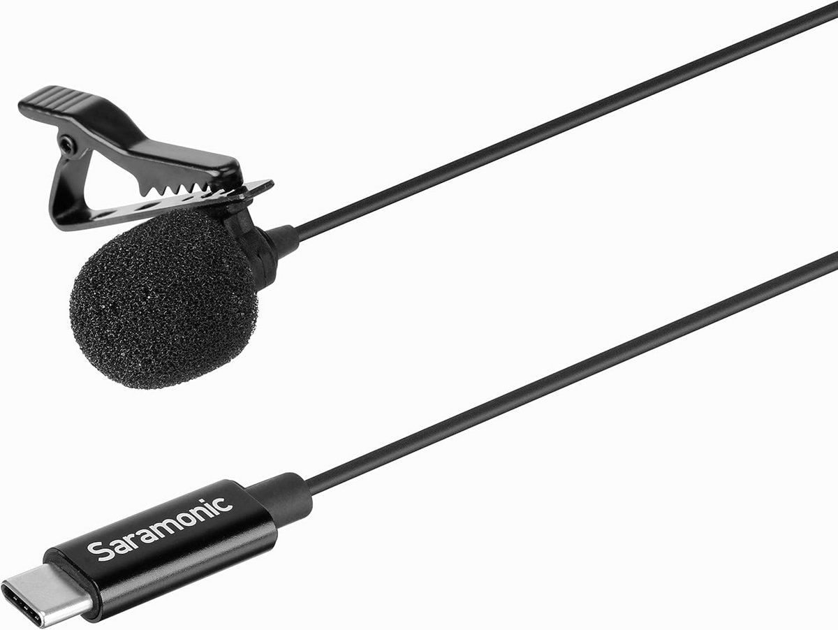 Lavaliermicrofoon met USB-C voor mobiele apparaten en computers