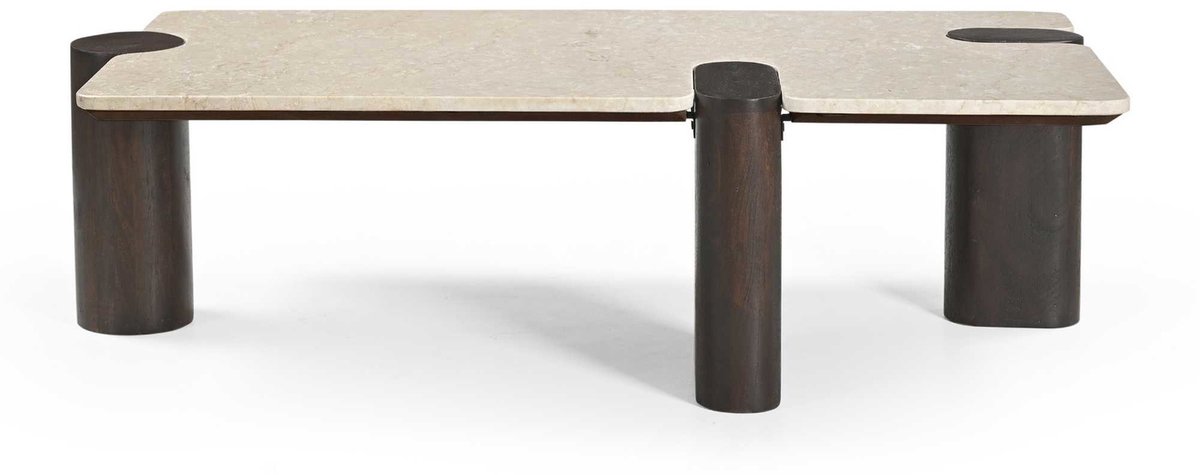 Starfurn Salontafel Maeve - Rechthoek Hout/Marmer - 128x60x36cm