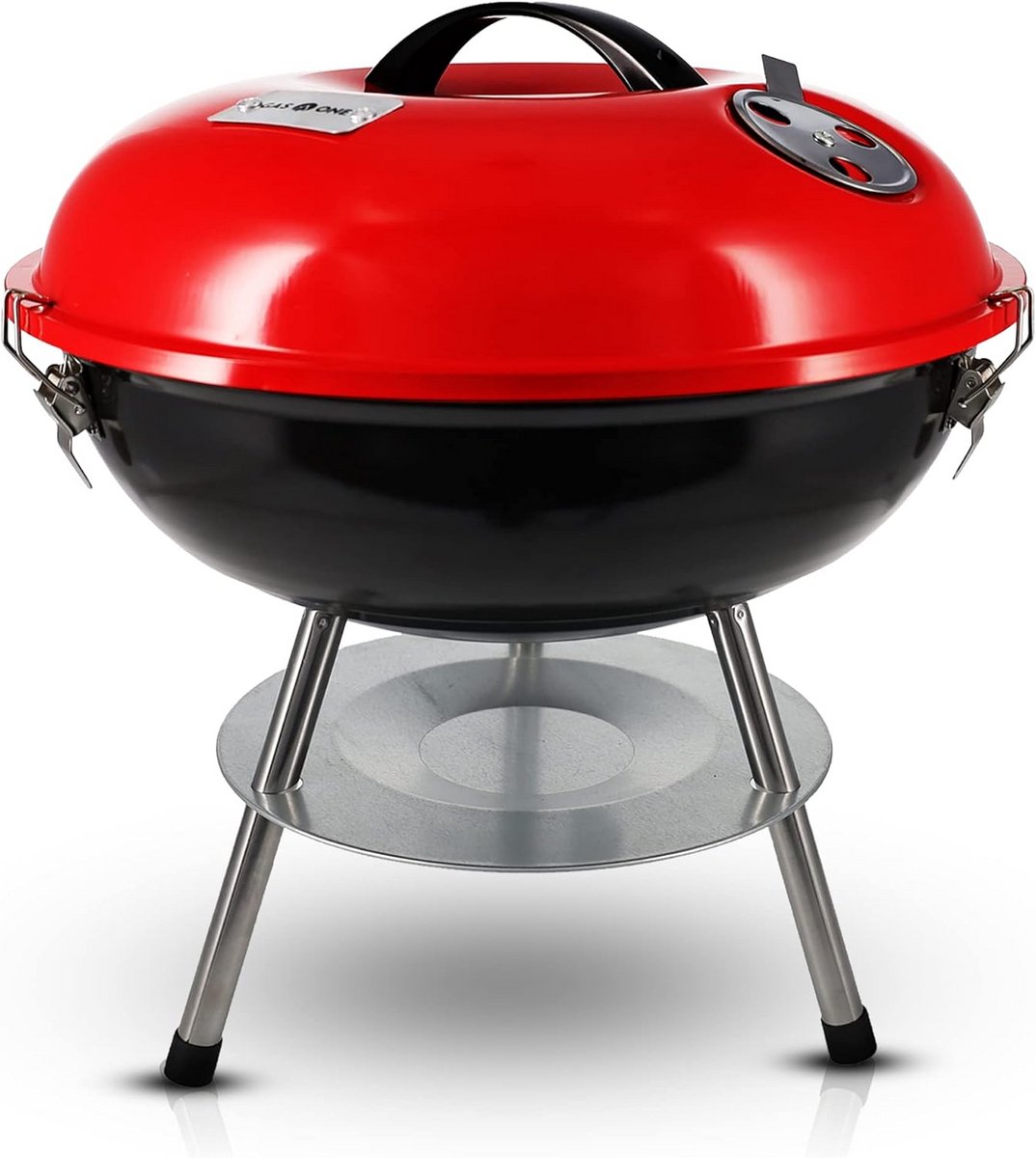 Draagbare Houtskoolbarbecue met Deksel - Compacte Tuin & Camping Grill