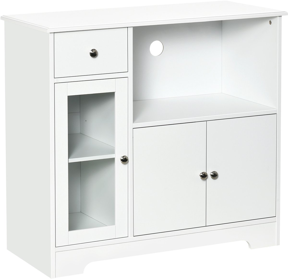 HOMCOM-Magnetronkast-MDF-90x40x82cm-Wit
