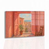 Chambre ensoleillée – verre acrylique – plexiglas – Peinture sur verre – 120x80 cm