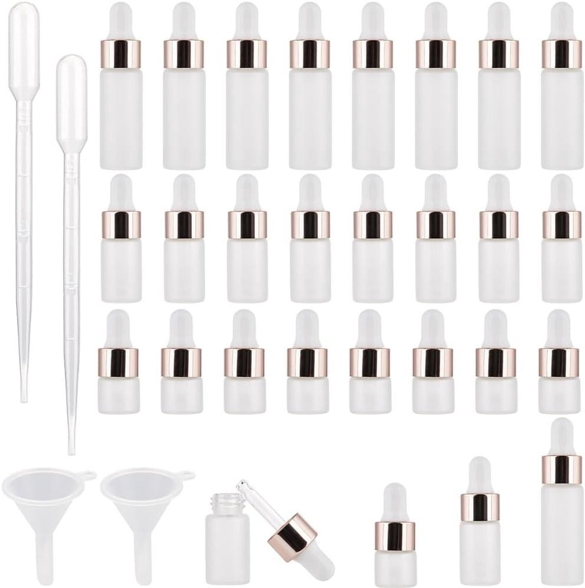 TTGoods - Set van 30 Frosted Glas Monster Druppelaar Flessen - Lege Mini Essentiële Olie F