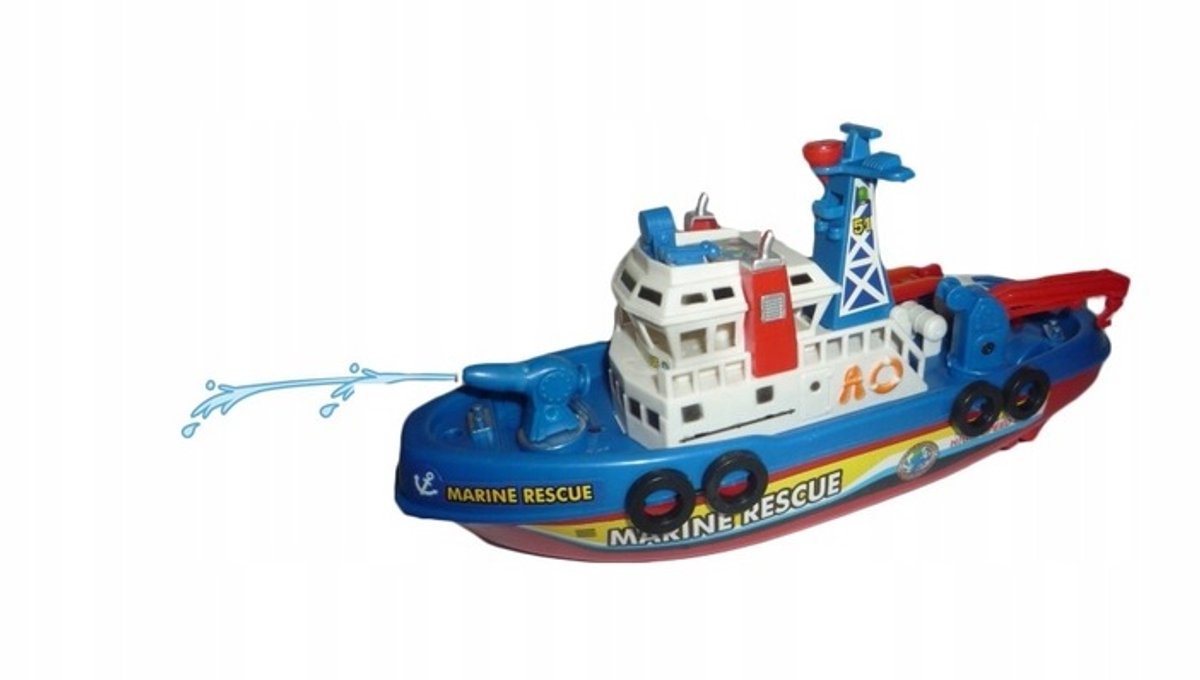 Varende speelgoedboot met waterkanon, tractor – foto 5