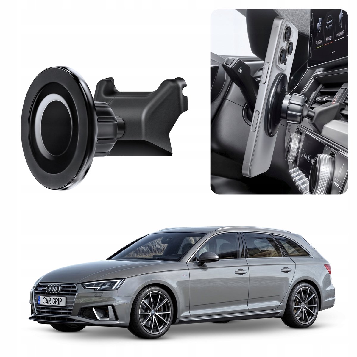 MagSafe Autohouder voor Audi A4 B9 (2015-) - Zwart