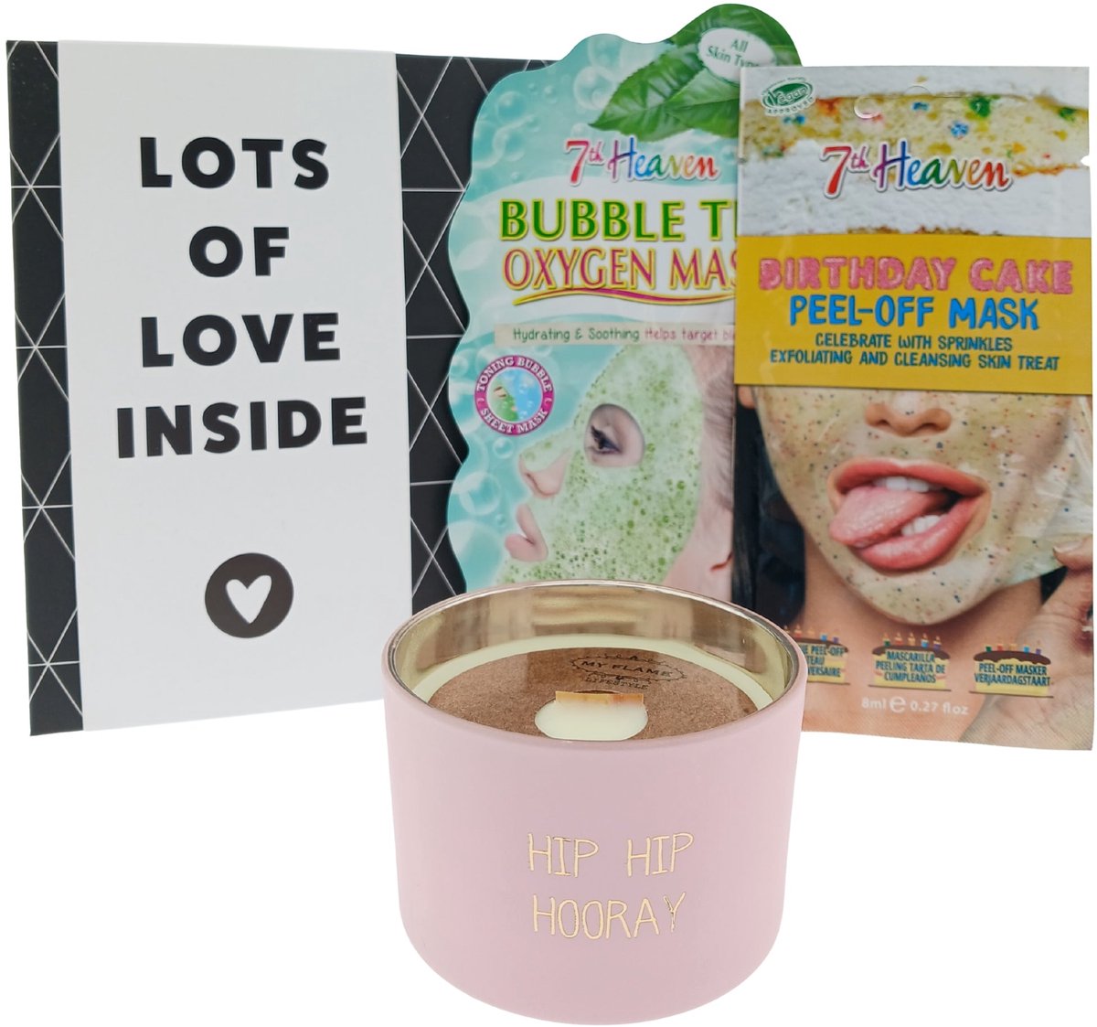 7th heaven Verjaardag met Chocolade - Maskers - Kaars Cadeauset – Luxe Verzorgingsset | Wellness Giftbox | Verwen Cadeaupakket voor Iedereen