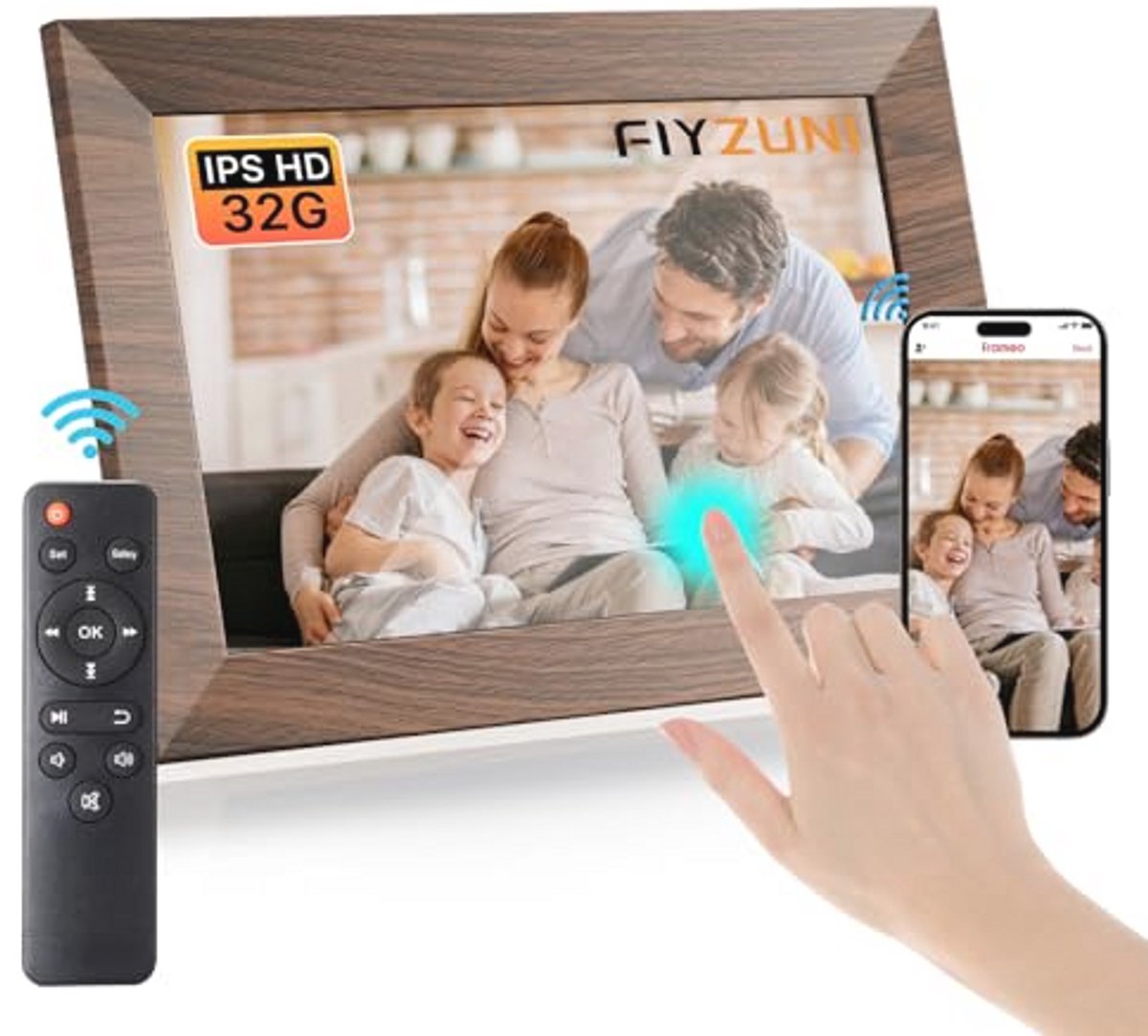 Digitale fotolijst 10,1 inch met WiFi en 32 GB geheugen