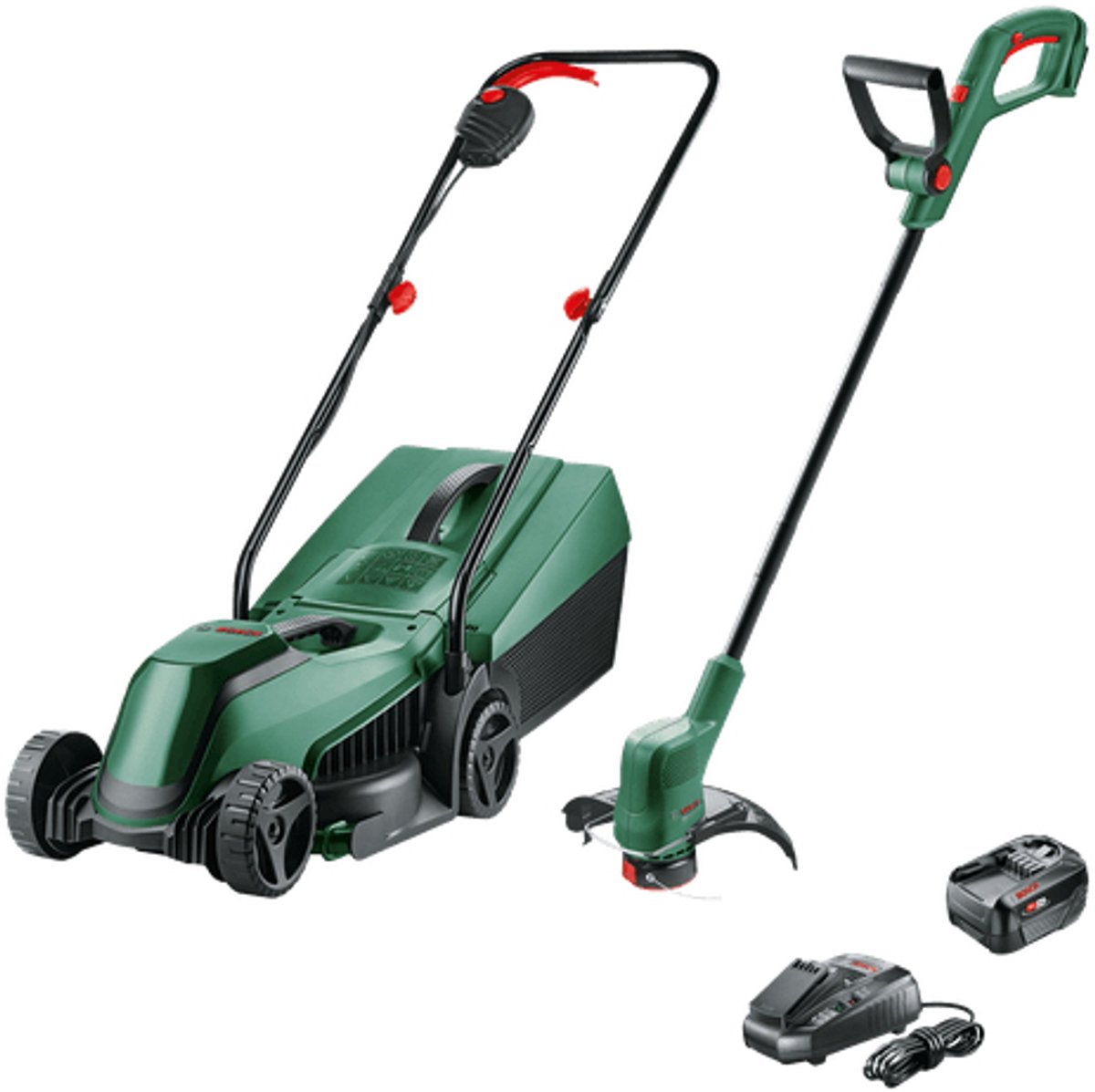 Bosch Tuinapparatuur - 18V ACCU-grasmaaier en grastrimmer set, 1x 4.0 Ah Li-Ion accu, lader 06008B9D02 – foto 4