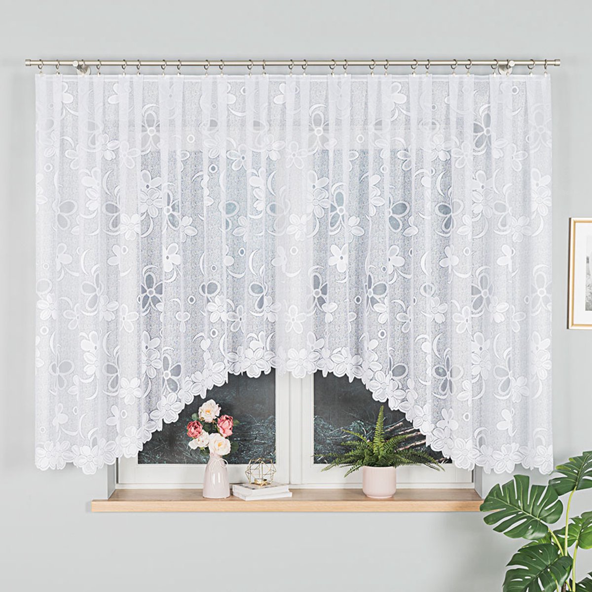 Markizeta - Renata Serie - Jacquard Gordijn - 400x150 cm - Wit