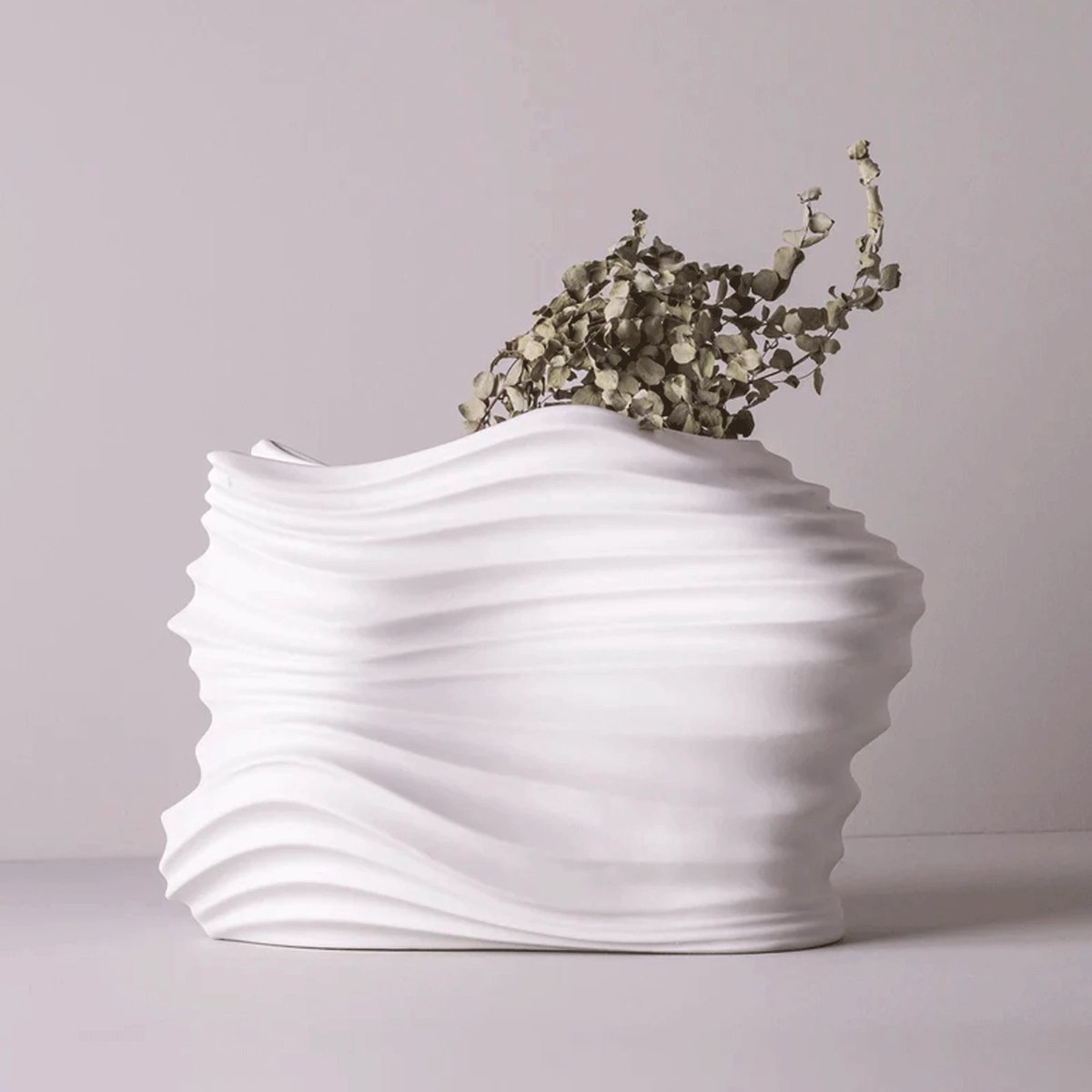 Holaria Voo Vaas 24 cm - Biskwit Porselein Wit
