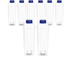 8x waterfilter voor koffiezetapparaten, filterpatroon compatibel met Delonghi SER3017 DLS C002 , DeLonghi EcoDacalk, set voor espressomachine