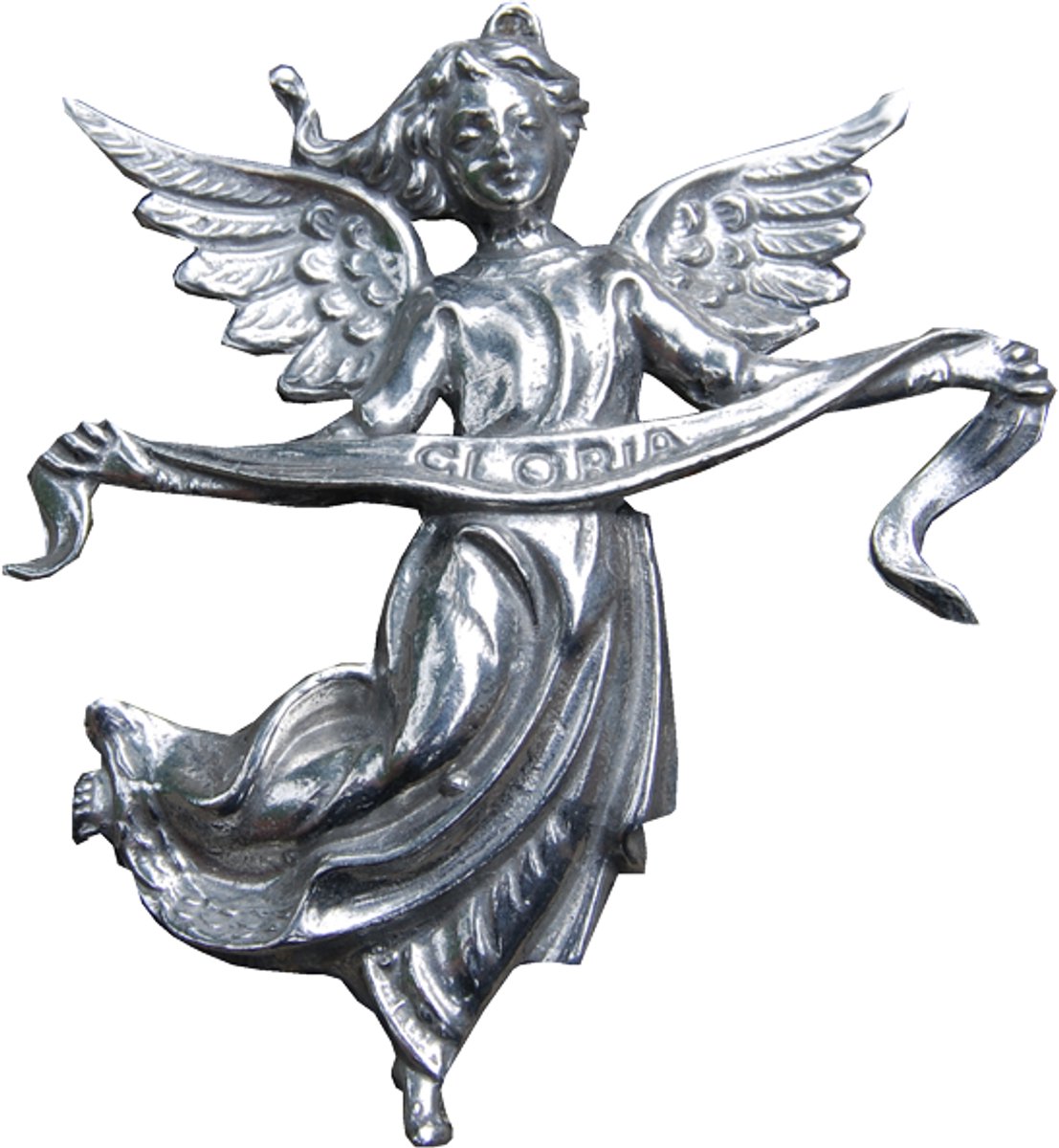 Engel Gloria tin - beeldje engel - hangengel - Kerstgeschenk - Kerst - Luxe engel - Uniek en handgemaakt