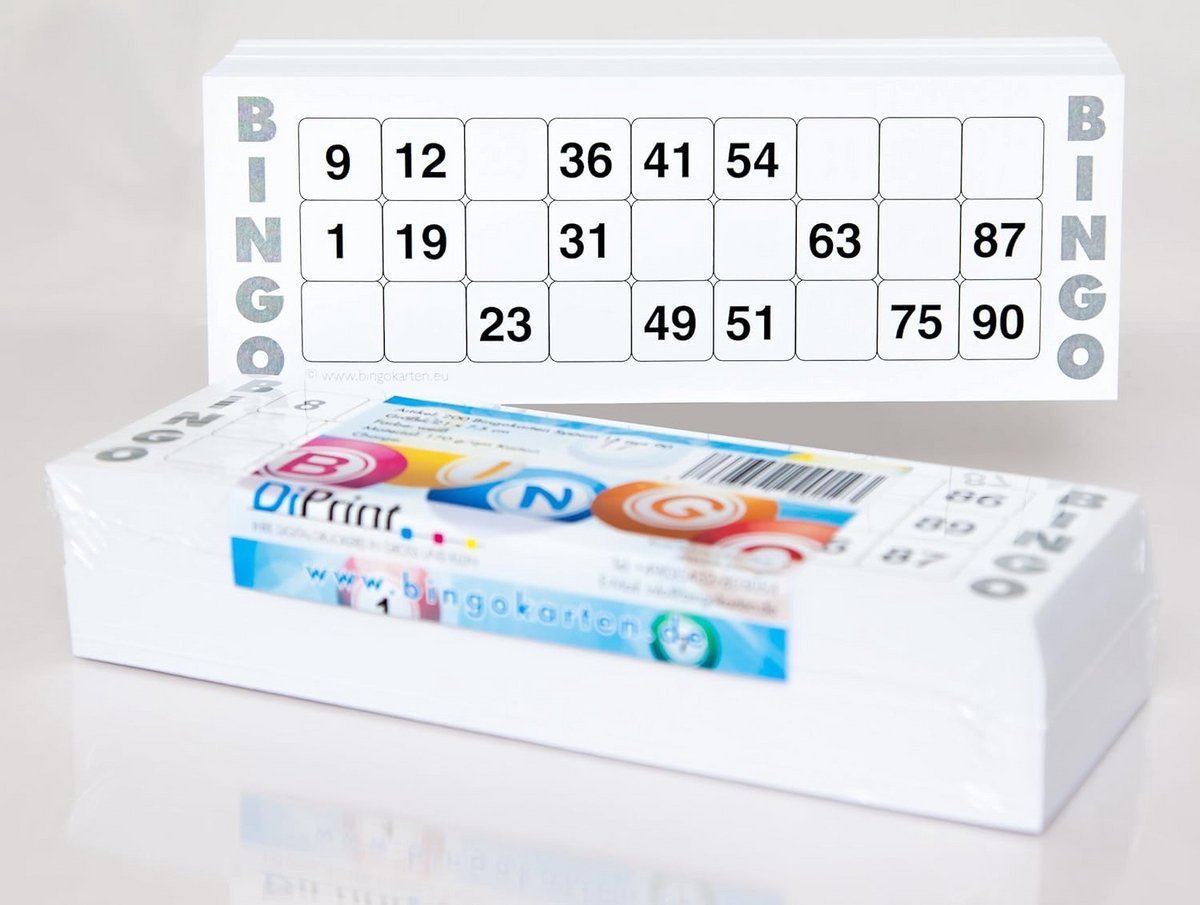 200 Bingo Kaarten Set voor Senioren 15 uit 90 met Groot Lettertype