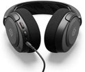 Zwarte SteelSeries Arctis Nova 1 headset met bedieningsknoppen op het oorschelp.