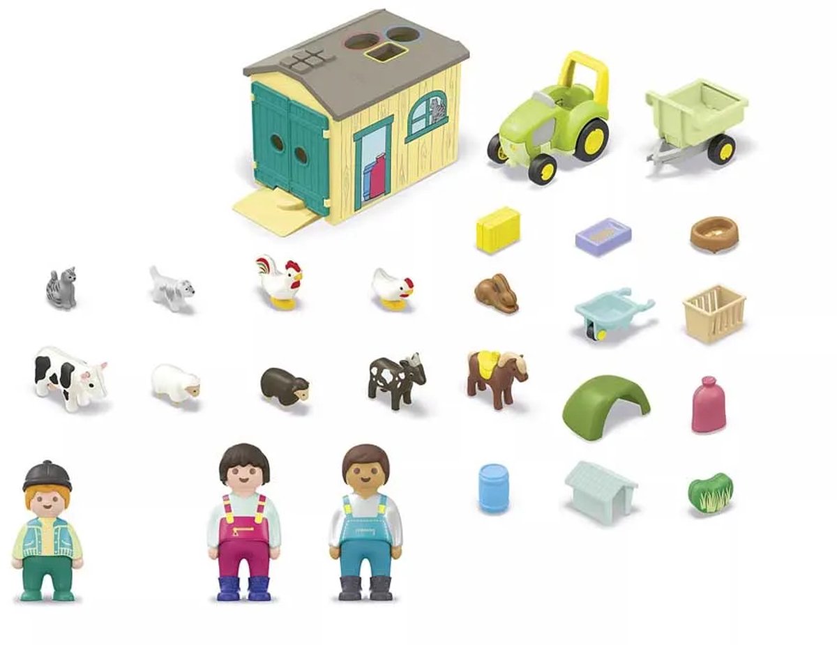 PLAYMOBIL Junior PROMO: Boerderijavontuur met tractor, aanhanger en dieren vrienden - 71656 — afbeelding 14