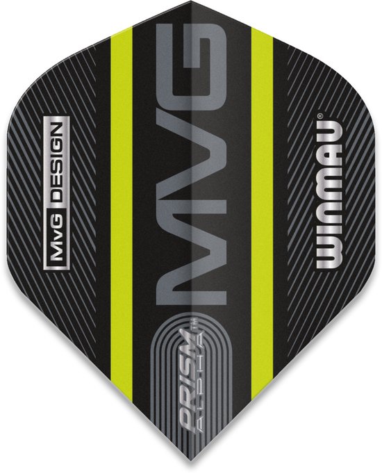 Winmau Prism Alpha Black MVG Green - Dart Flights van Merkloos — afbeelding 5
