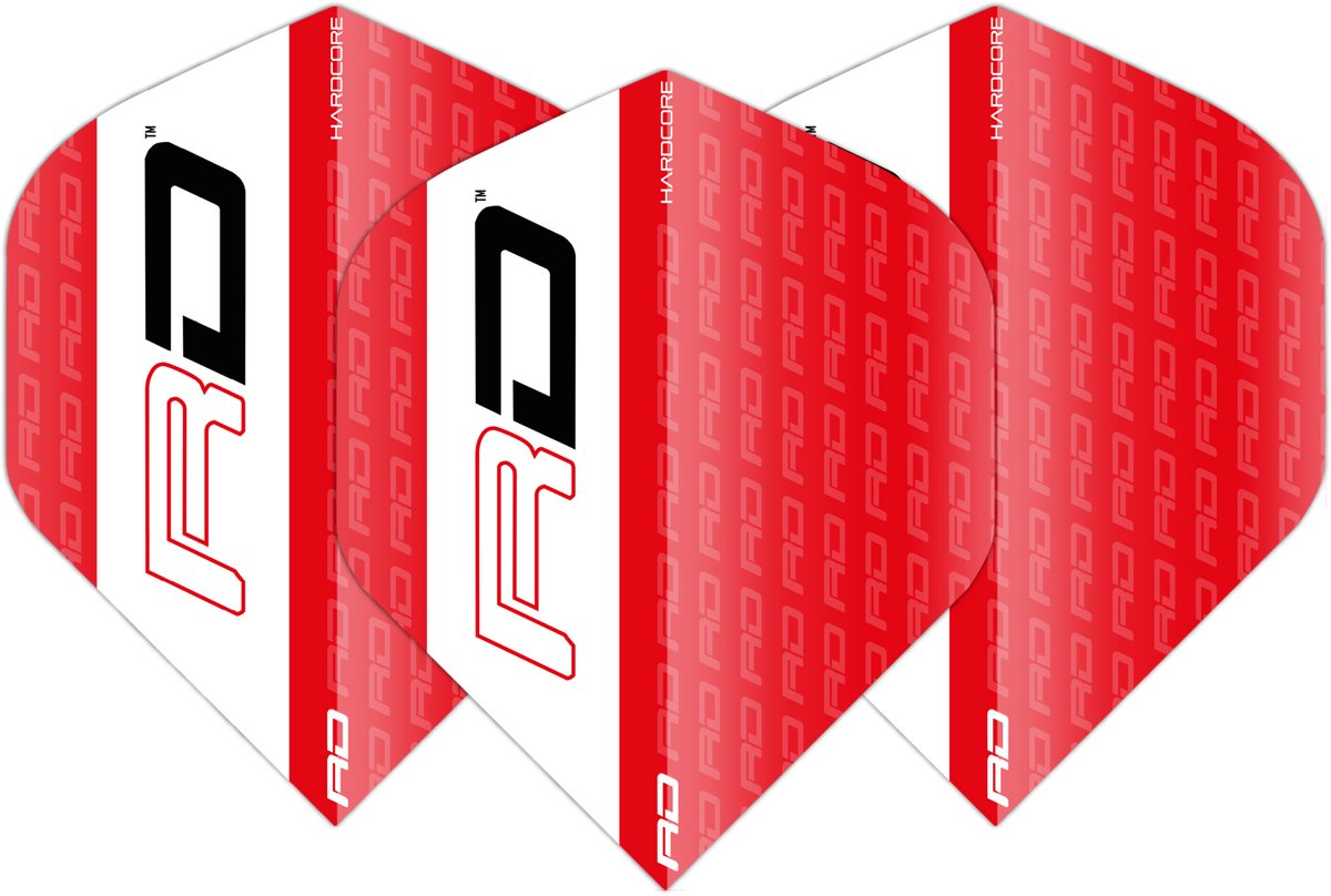Red Dragon Hardcore XT Red White RD - Dart Flights