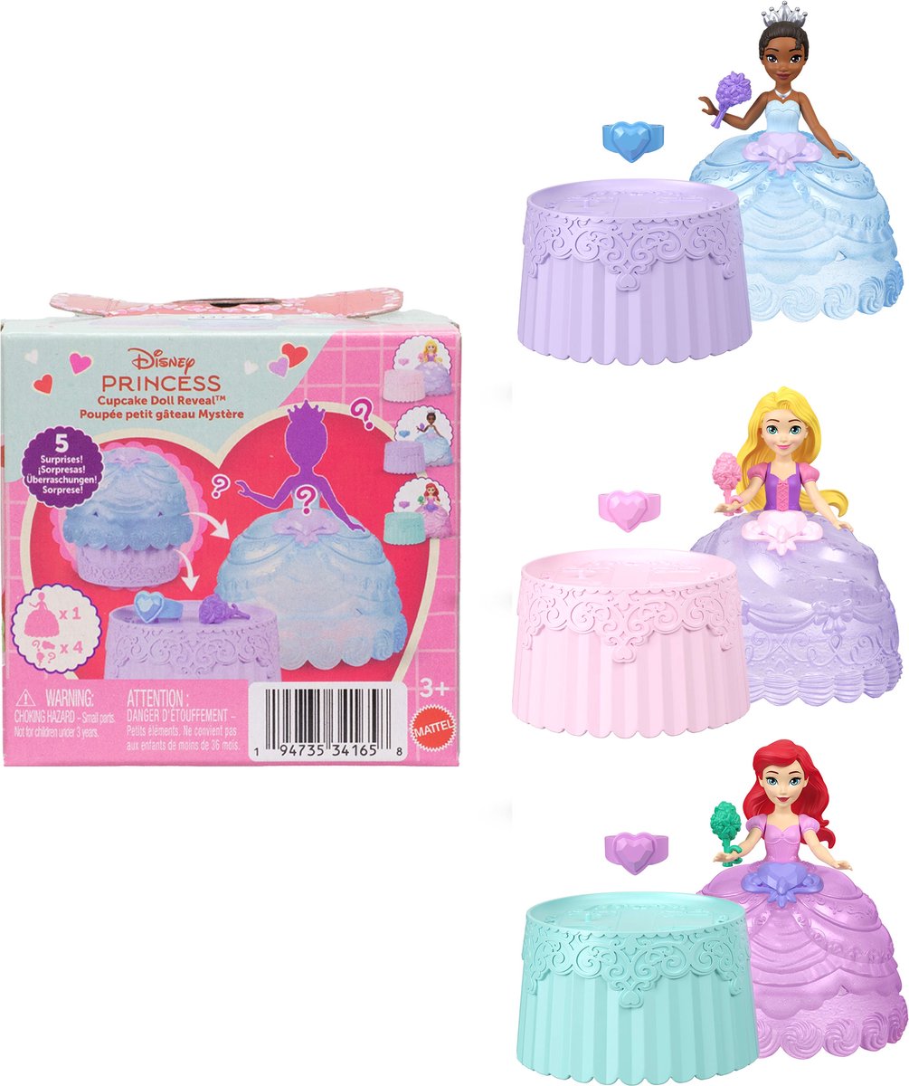 Disney Princess CUPCAKE DOLL REVEAL Small Doll