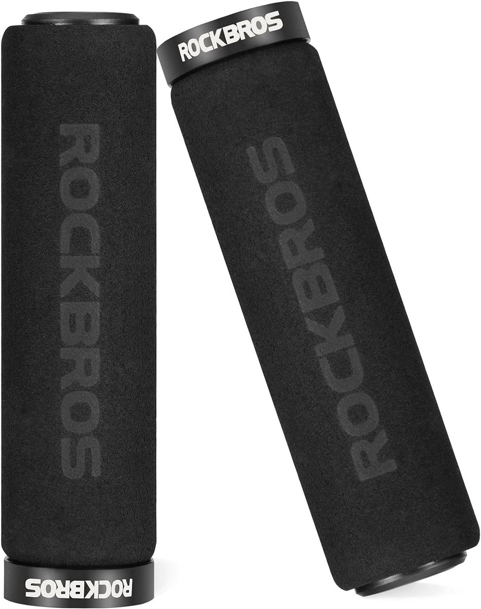 Lock-on fietsstuurpuken dik schuimrubber 22.2 mm antislip comfortabel
