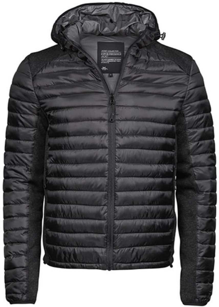 Tee Jays Men´s Hooded Outdoor Crossover Jacket TJ9610 MELANGE Zwart