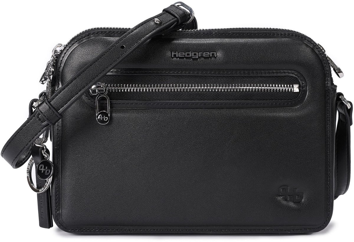 Hedgren Schoudertas Fika + Doppio + Double Crossover + RFID Black Zwart