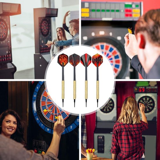 Ronte - Set van 12 softtip dartpijlen met 14 gram gewicht - Inclusief 24 stuks plastic punt dartpijlen en 100 dartaccessoires - Geschikt voor elektronische dartborden van Ronte — afbeelding 4