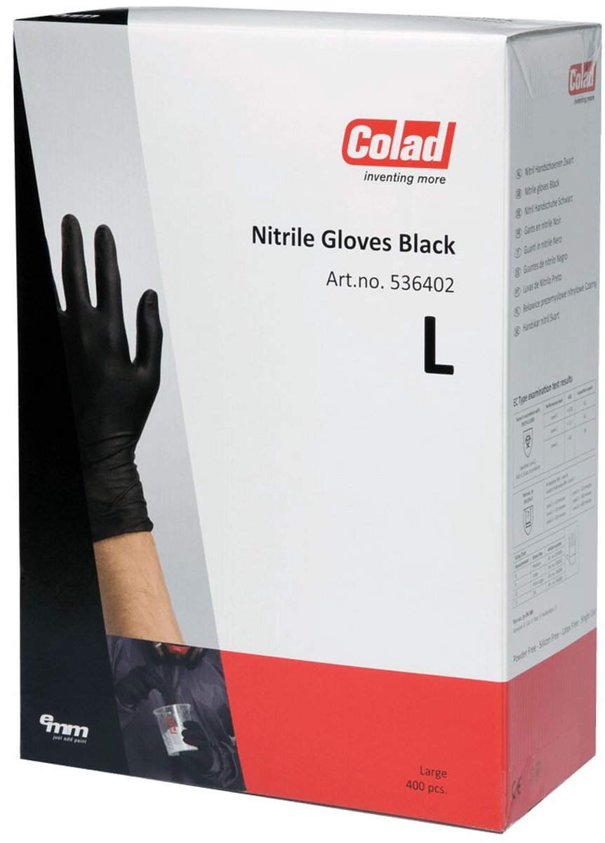 COLAD Nitrile Handschoenen - 400 stuks Voordeelverpakking - Large
