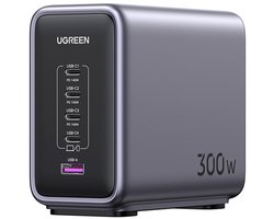 UGREEN 300W Fast Charge Dock - Snellader op bureau - 5 Port PD GaN Oplader - USB C Nexode Fast Charger