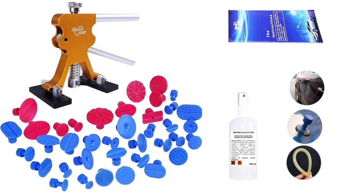 PDR-set: Krasreparatieset - Incl. Trekker en 38 adapters