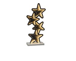 LED Sterren Decoratie – Kerstverlichting - Spiegeleffect - Dubbelzijdig - Infinity Light - 41 cm Hoog - Met Netstroom Adapter