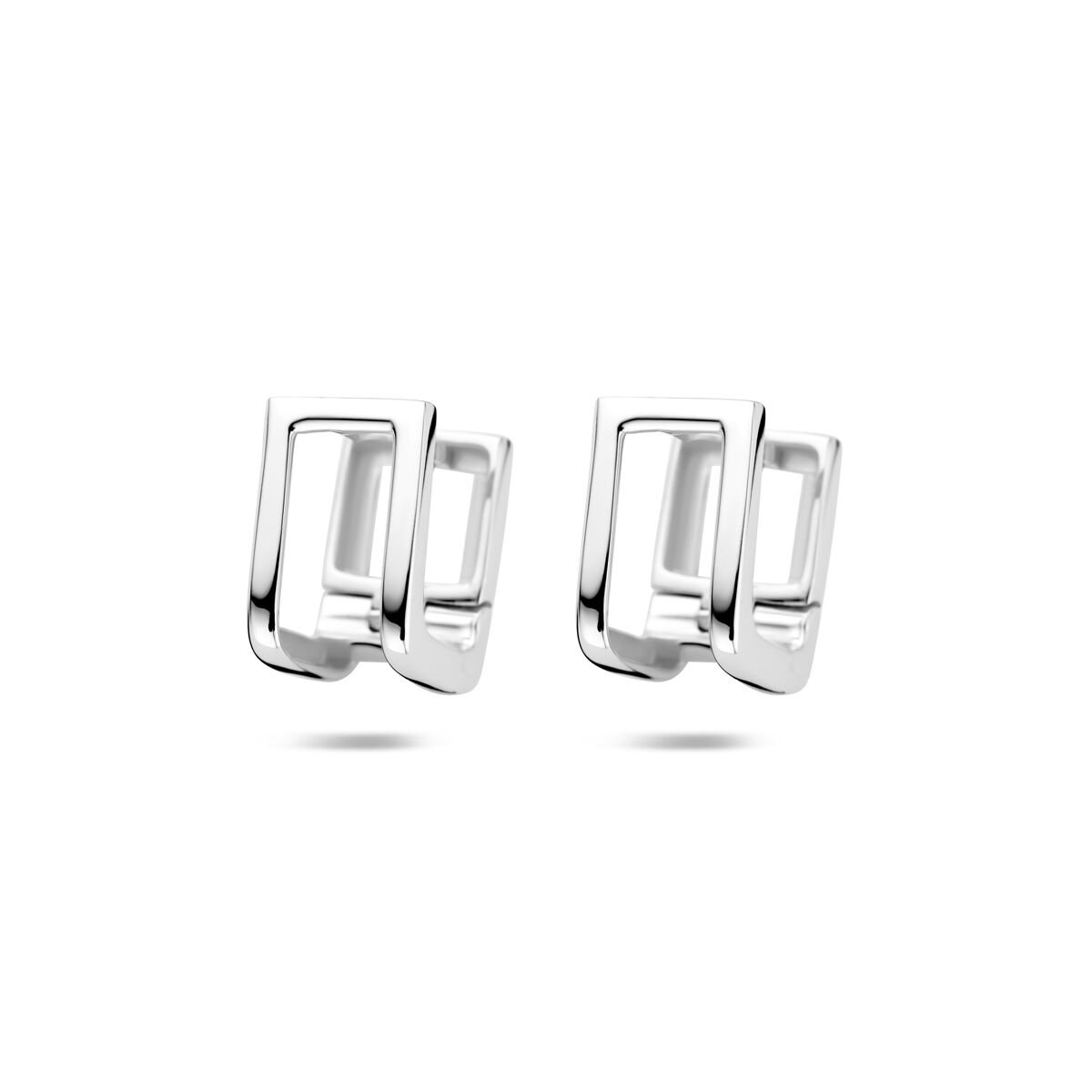 Zilveren gerhodineerde klapoorringen 11 mm - 1341911
