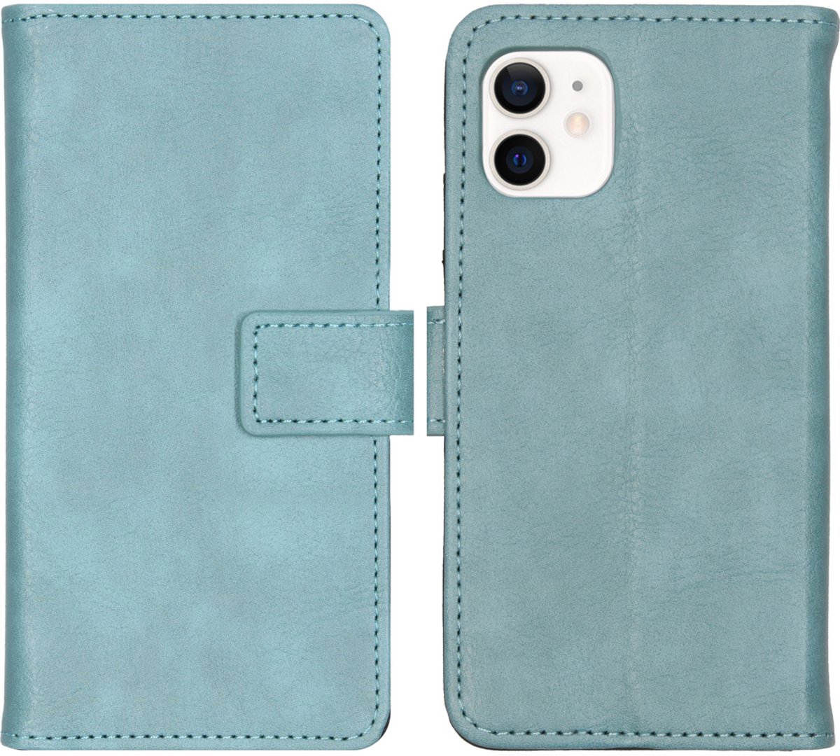 imoshion Hoesje - Geschikt voor Apple iPhone 12 Mini - Luxe Bookcase - Lichtblauw