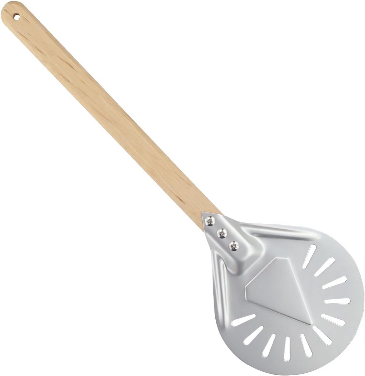 Ronde Pizze Schep met Houten Handvat