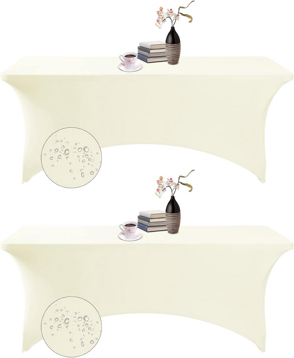 2 Stuks Rekbare Tafelhoezen 6ft – Waterdicht en Strak Feestdecoratie Tafelrok