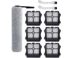 Accessoireset - 9 stuks - geschikt voor Tineco Floor One S5 - FLOOR ONE S5 PRO - S5 PRO 2 - S5 PRO SERIES - IFLOOR 5 BREEZE - accustofzuiger (nat en droog) - Vervangingsonderdelen - Inclusief 1 borstelrollen en 6 HEPA-filters en 2 reinigingsborstel