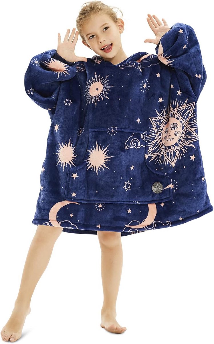 Oversized Dekenh Hoodie met Capuchon - Warme Sherpa Fleece Draagbare Deken voor Volwassenen