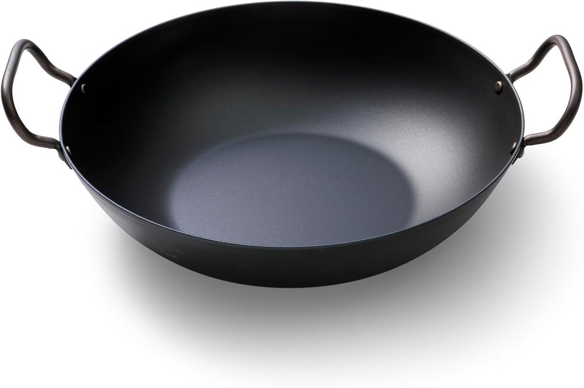 Wadjan Paellapan van Carbonstaal - 33 cm - Voorgebrand en PFAS-vrij