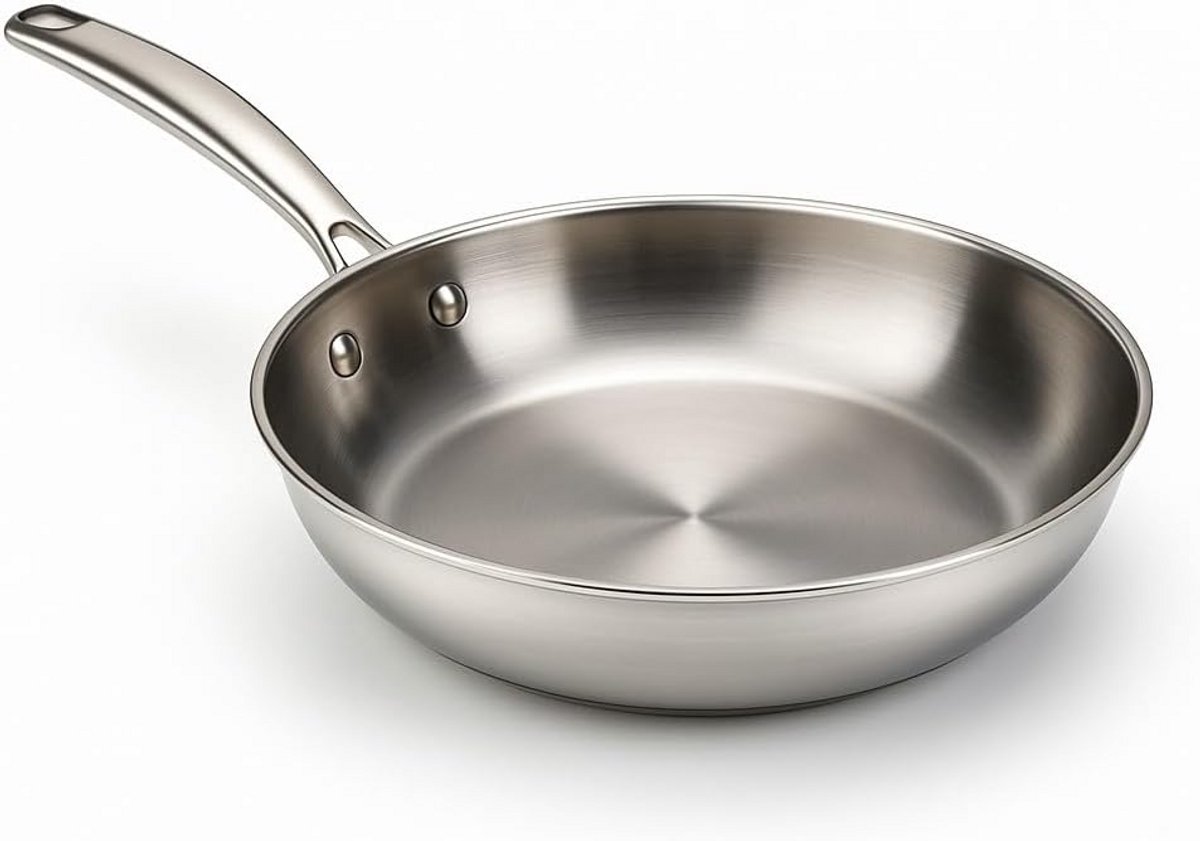 Professionele Roestvrijstalen Braadpan Ø 28 cm voor Inductie en Oven