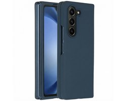 Accezz Hoesje - Geschikt voor Samsung Galaxy Z Fold 5 - Liquid Silicone Backcover - Donkerblauw
