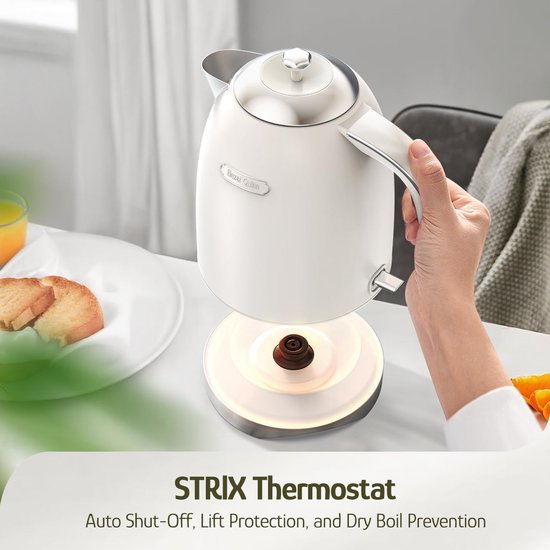 Elektrische Waterkoker, 0,5 Liter, 600 W, Automatische Uitschakeling Mokeka Zonder Bpa Snel Koken Wit