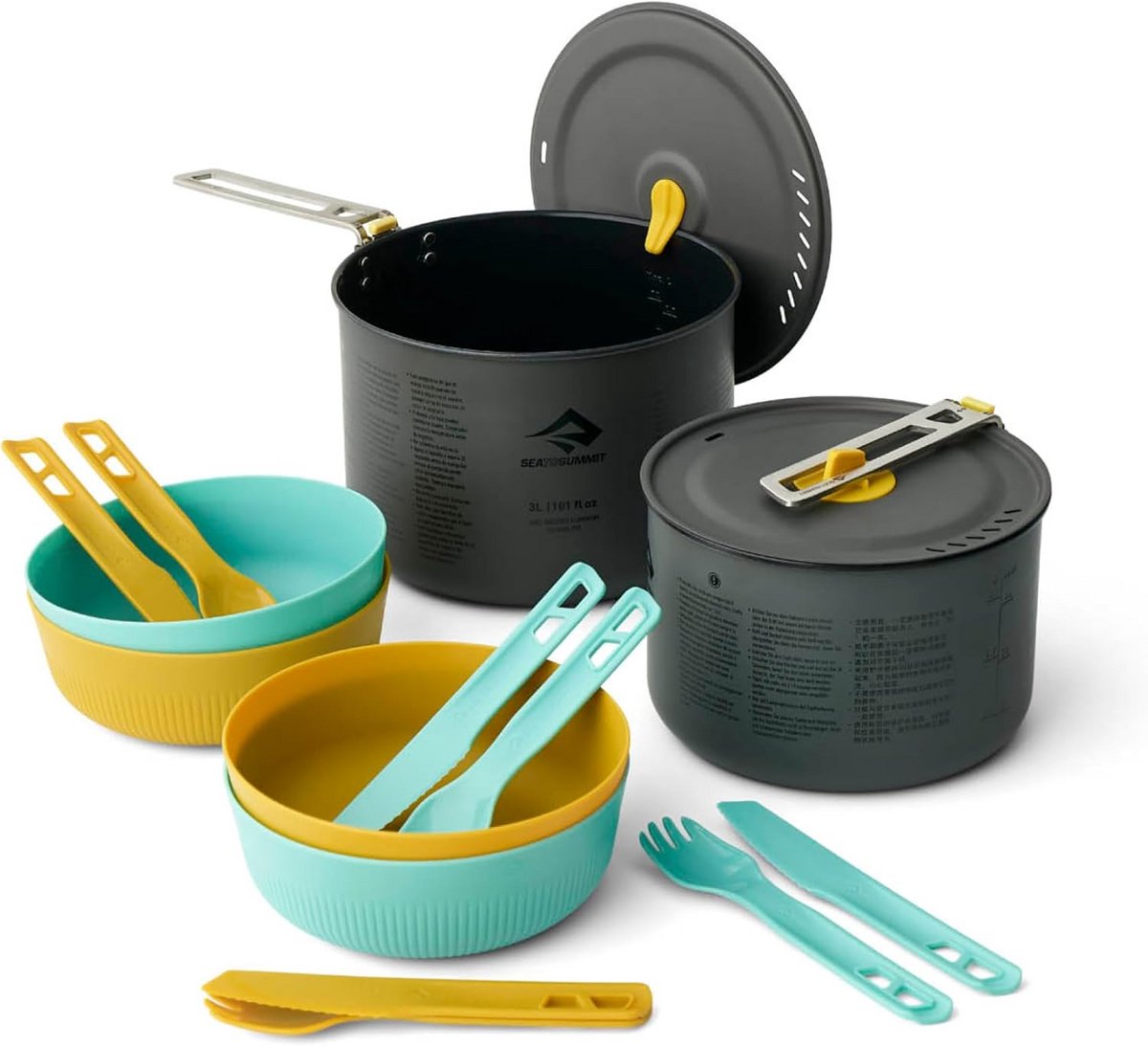 Ultralichte Kookset voor 2 Personen - Compacte Pannenset voor Kamperen en Backpacken