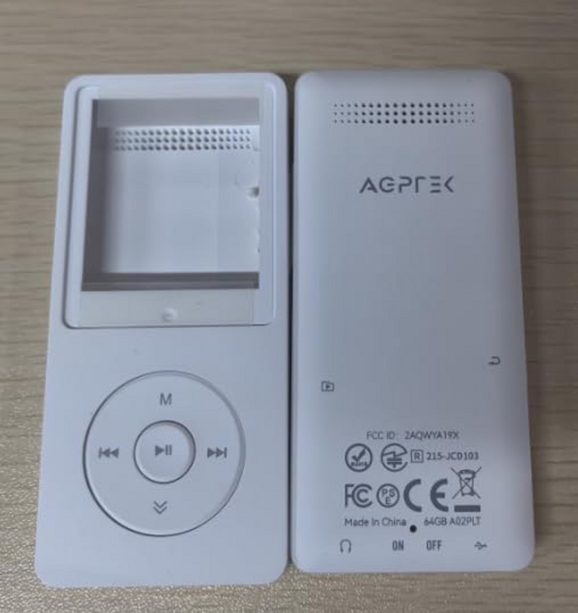 Draagbare MP3-speler 64 GB met Bluetooth 5.3 en Ingebouwde Luidspreker